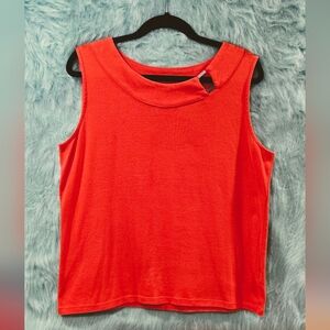 Rafaella Orange Sleeveless Top Size XL